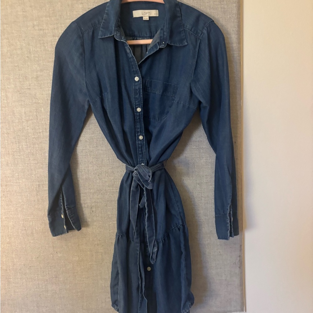 Loft Blue Denim Dress